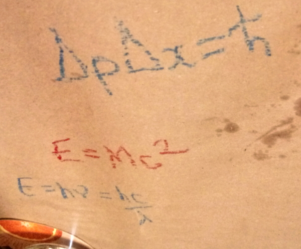 Physics equation scribblings