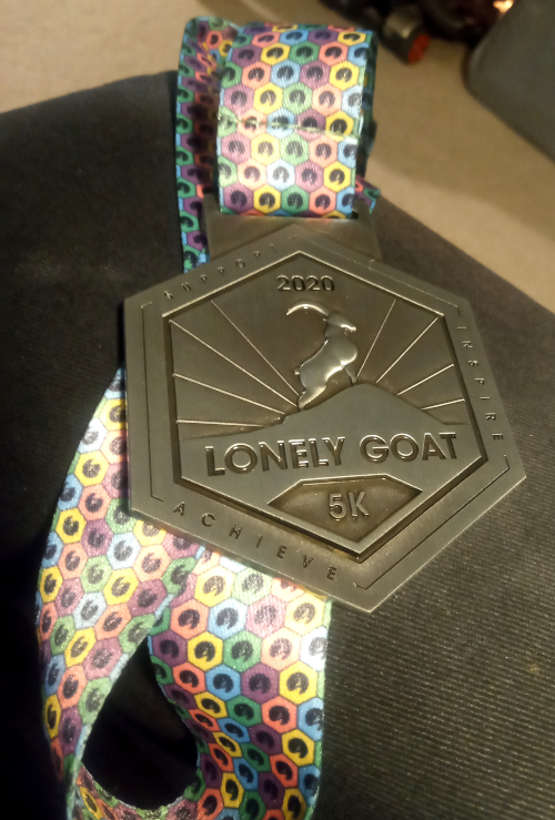 Lonely Goat 5k medal